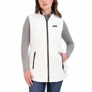 NWT Nautica Ladies' Quilted Anorak Vest - White - Small
